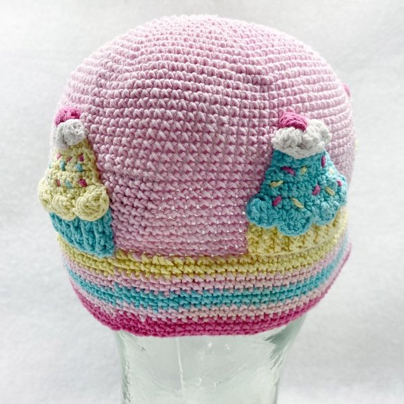 DayLee Design Hand Crochet Cupcake Beanie 1-2yr - Picture 5 of 13